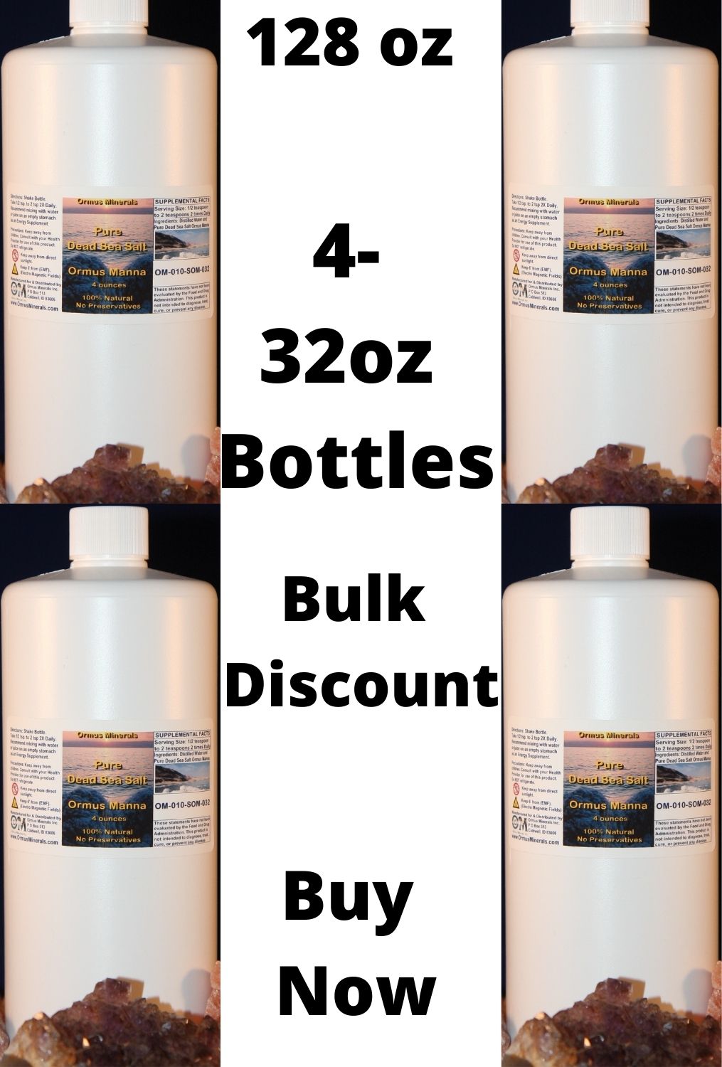 Pure Dead Sea Ormus Minerals