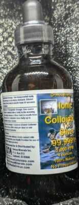 COLLOIDAL SILVER 1000 PPM 4 OZ.- IMMUNE SUPPORT WITH DROPPER