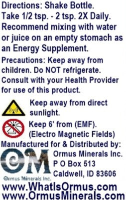 Ormus minerals Best Pure Dead Sea Ormus Manna Balanced Boosted Health Energy 4oz