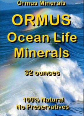 Ormus Ocean Life Minerals Mental Health Clarity Digestion Immunity 32oz