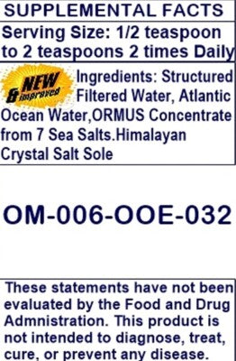 Ormus minerals Ocean Energy Mental Health Clarity Better Vision immunity 16oz