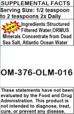 Ormus Ocean Life Minerals Mental Health Clarity Digestion Immunity 16oz