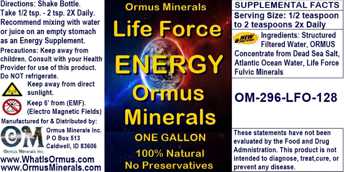Ormus Minerals Life Force Energy Ormus Minerals