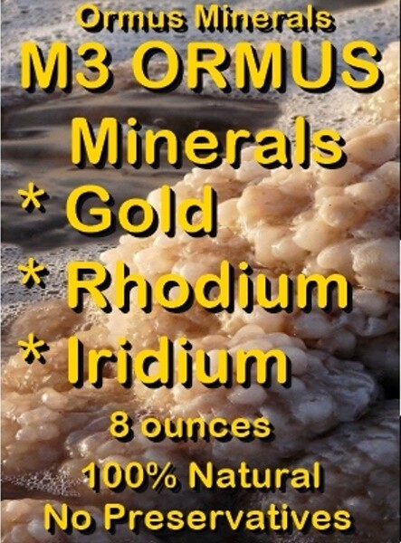 M3 Ormus Minerals Ormus Mental Health Immunity Skin Electrolytes Energy 8oz