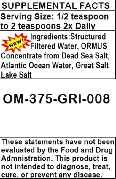 M3 Ormus Minerals Ormus Mental Health Immunity Skin Electrolytes Energy 8oz