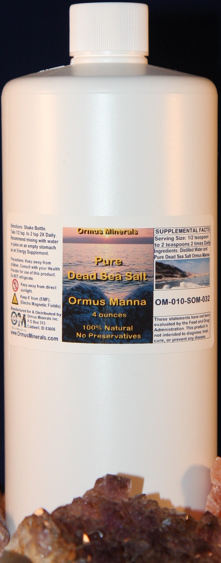 Pure Dead Sea Ormus Minerals
