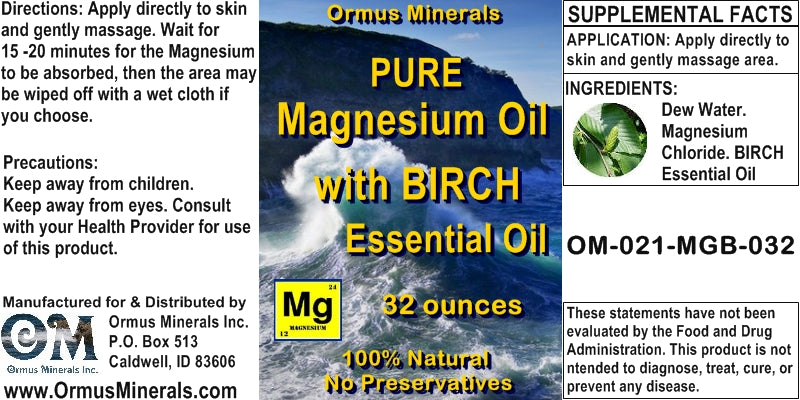 Pure Magnesium Oil w Esssential Oils