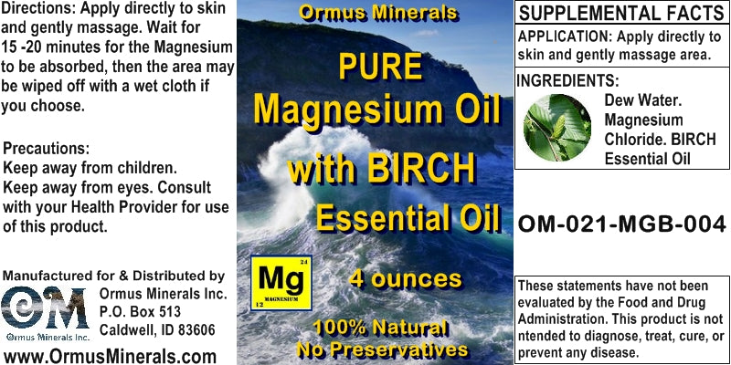Pure Magnesium Oil w Esssential Oils