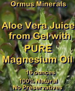Ormus Minerals Aloe Vera Juice from Gel with PURE Magnesium Oil