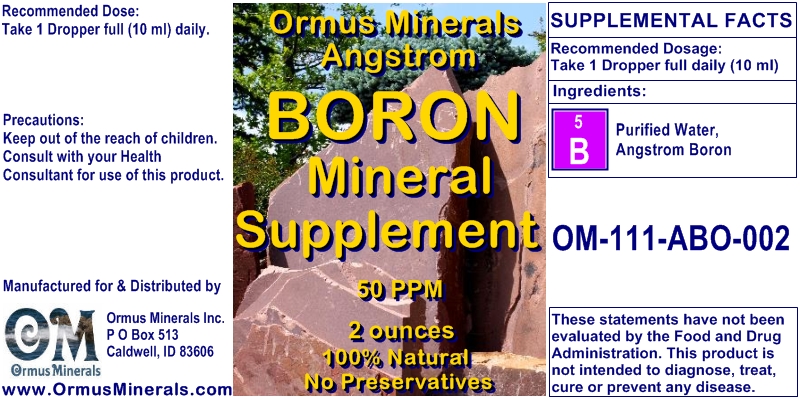 Angstrom Boron Mineral Supplement 2 ounces