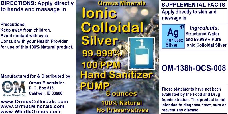 Colloidal Silver hand pump