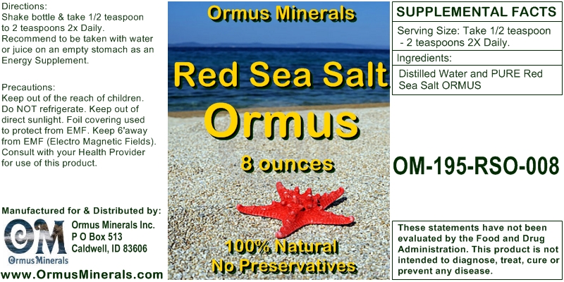 Red Sea Salt Ormus