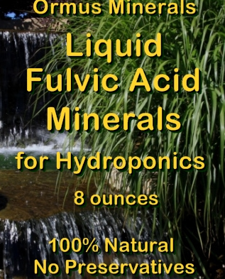 Ormus Minerals -Liquid Fulvic Acid Minerals for HYDROPONICS
