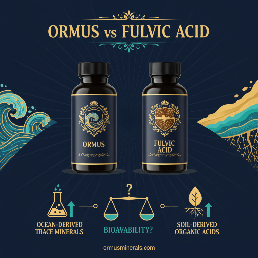 Ormus vs Fulvic Acid: What's the Difference? - Ormus Minerals Infographic