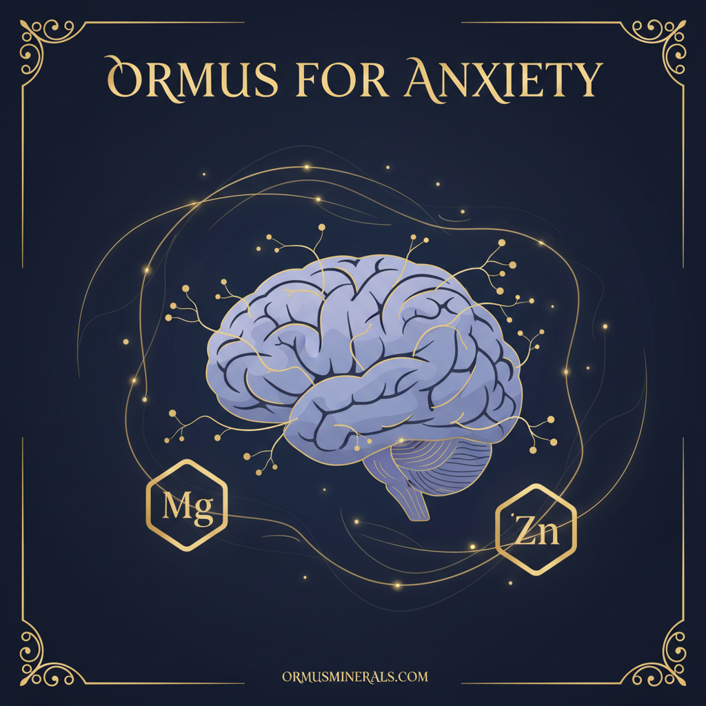 Ormus for Anxiety: How Minerals Support the Nervous System - Ormus Minerals Infographic