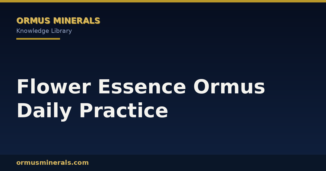 Flower Essence Ormus Daily Practice header graphic