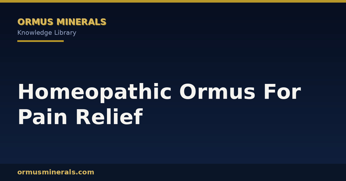 Homeopathic Ormus For Pain Relief header graphic