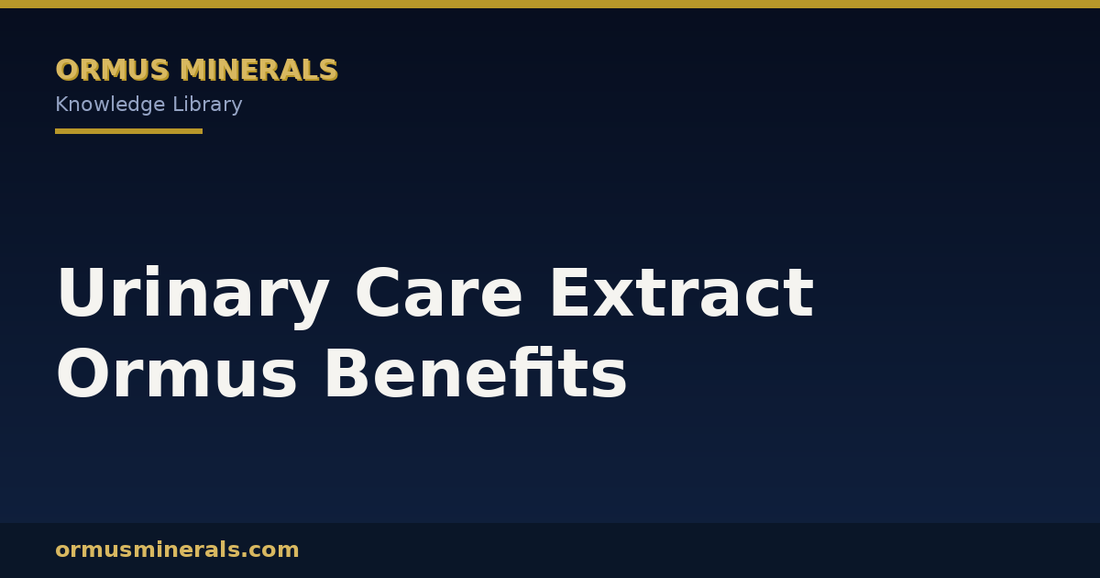 Urinary Care Extract Ormus Benefits header graphic