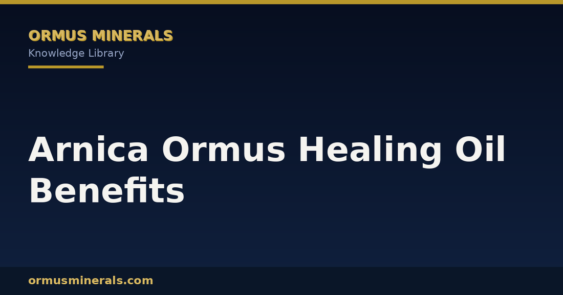 Arnica Ormus Healing Oil Benefits header graphic