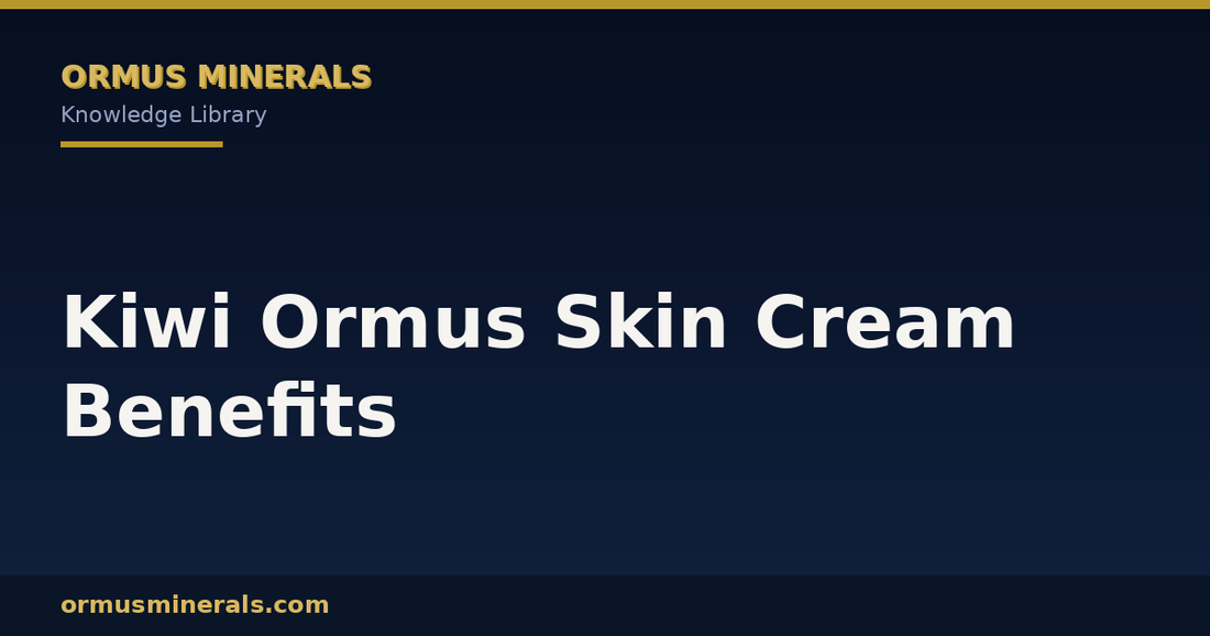 Kiwi Ormus Skin Cream Benefits header graphic