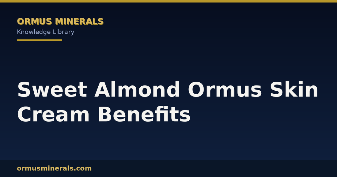 Sweet Almond Ormus Skin Cream Benefits header graphic