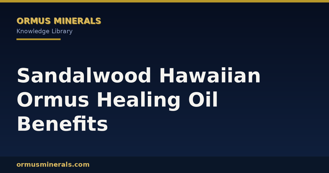 Sandalwood Hawaiian Ormus Healing Oil Benefits header graphic