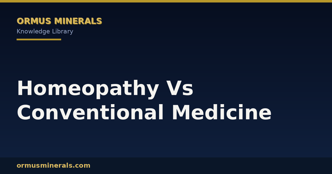 Homeopathy Vs Conventional Medicine header graphic