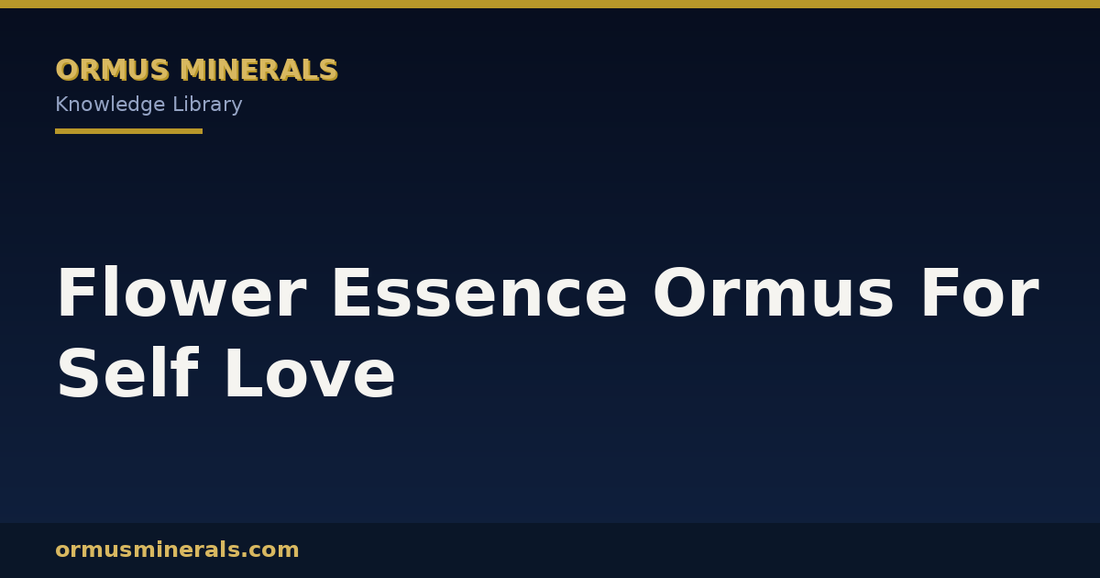Flower Essence Ormus For Self Love header graphic