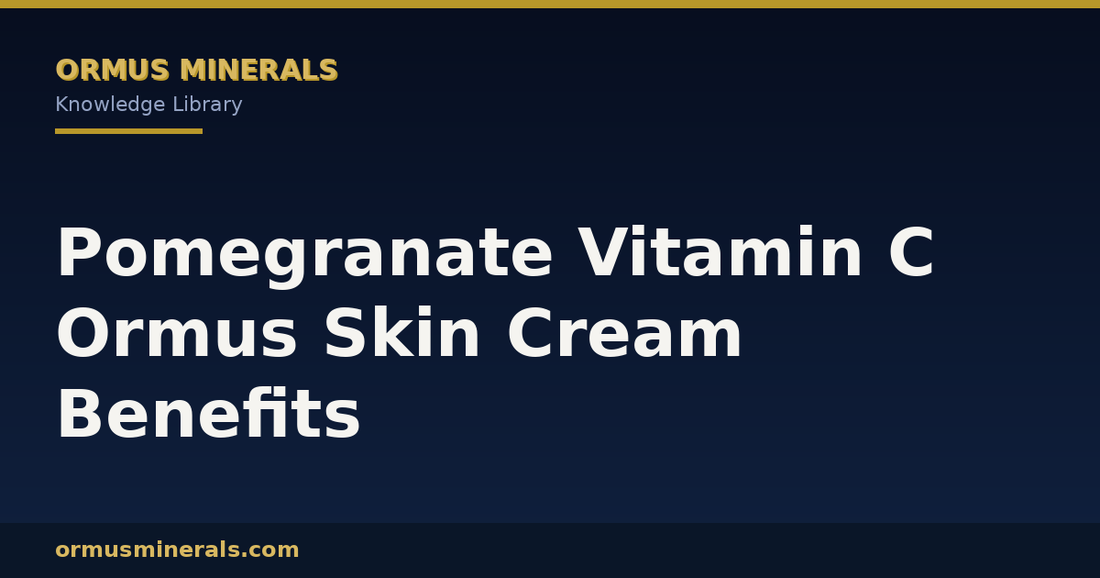 Pomegranate Vitamin C Ormus Skin Cream Benefits header graphic
