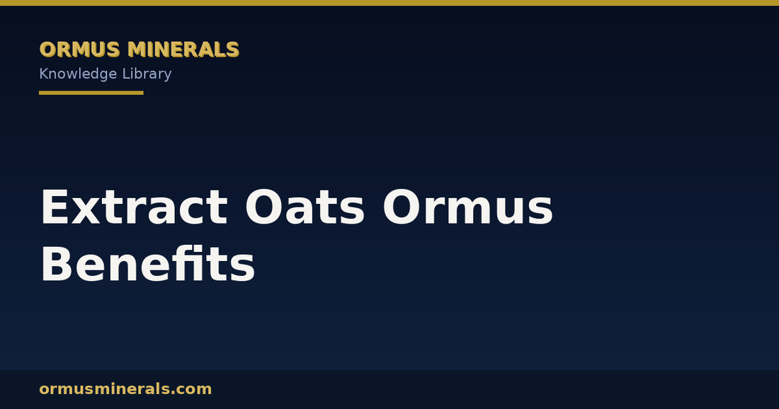 Extract Oats Ormus Benefits header graphic