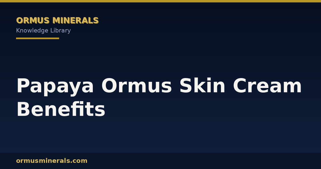 Papaya Ormus Skin Cream Benefits header graphic