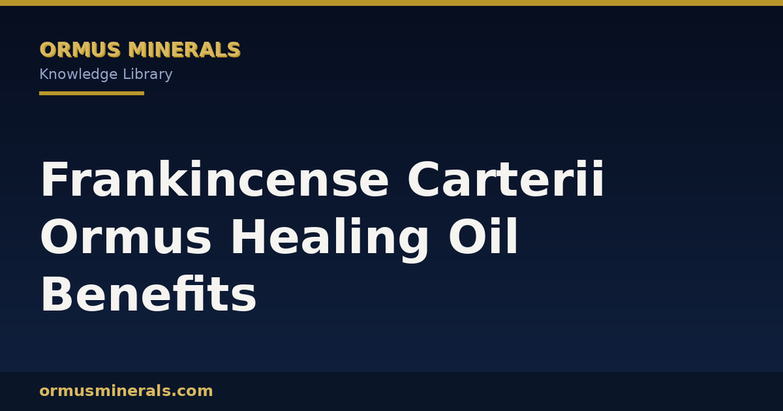 Frankincense Carterii Ormus Healing Oil Benefits header graphic