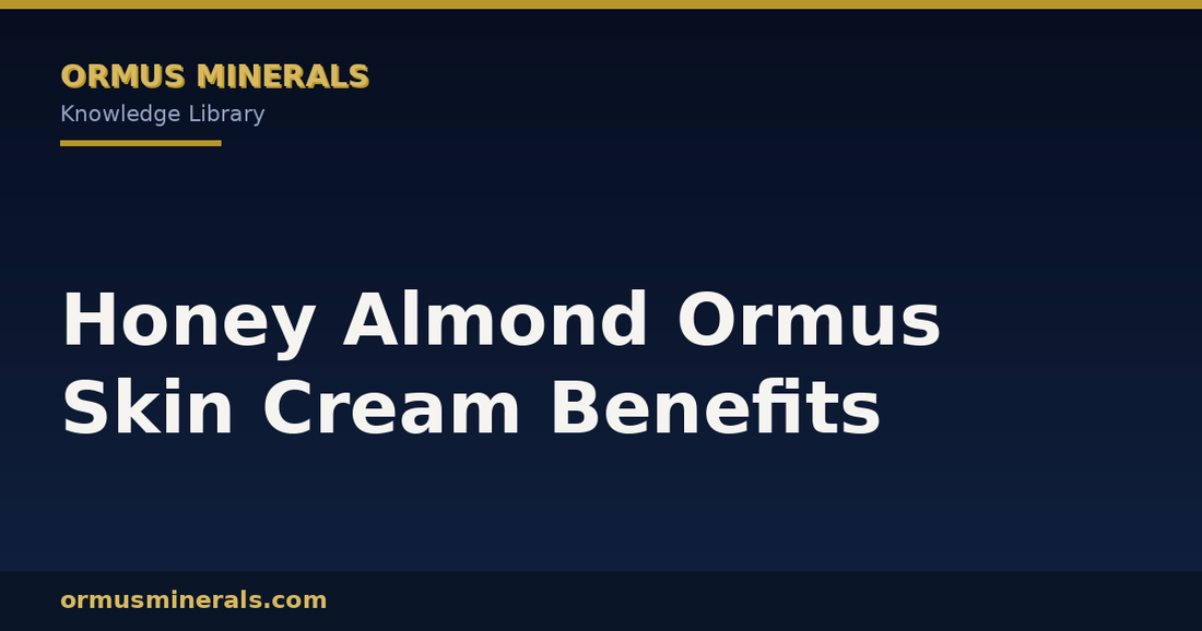 Honey Almond Ormus Skin Cream Benefits header graphic