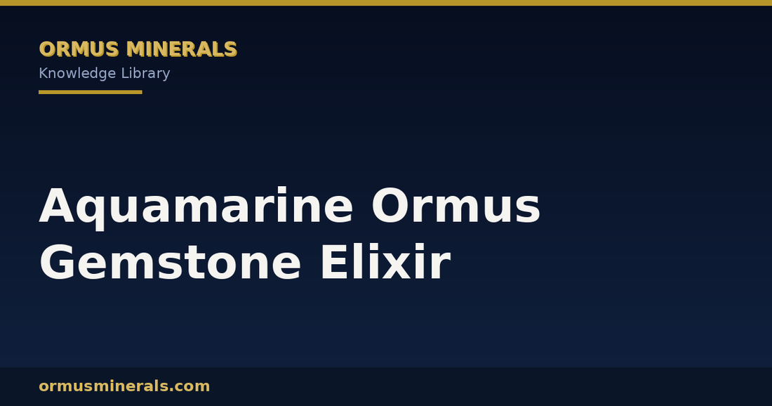 Aquamarine Ormus Gemstone Elixir header graphic