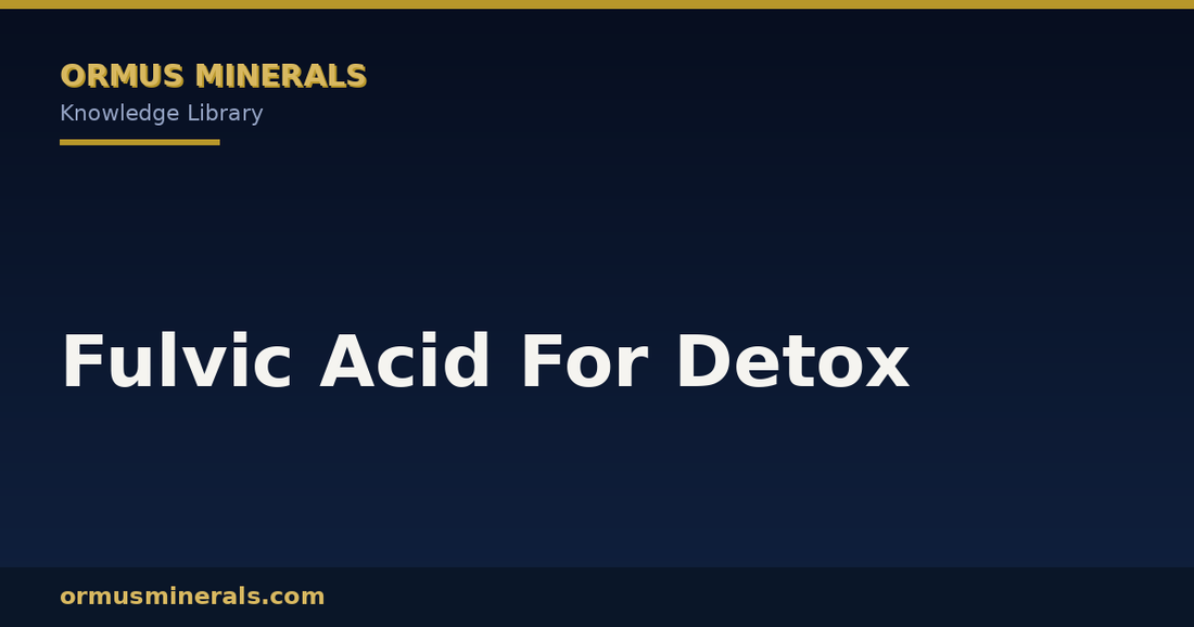 Fulvic Acid For Detox header graphic