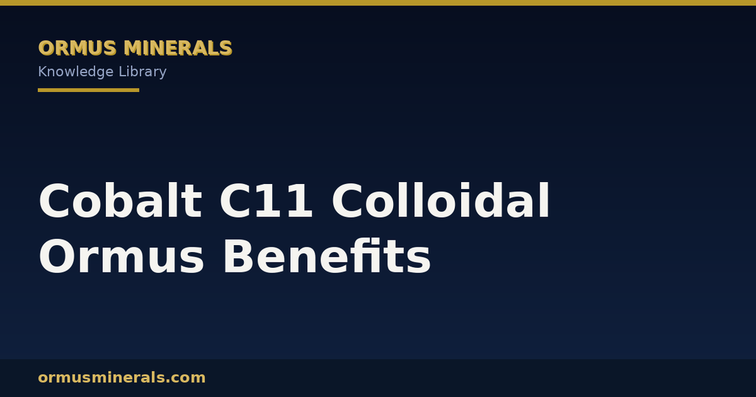 Cobalt C11 Colloidal Ormus Benefits header graphic