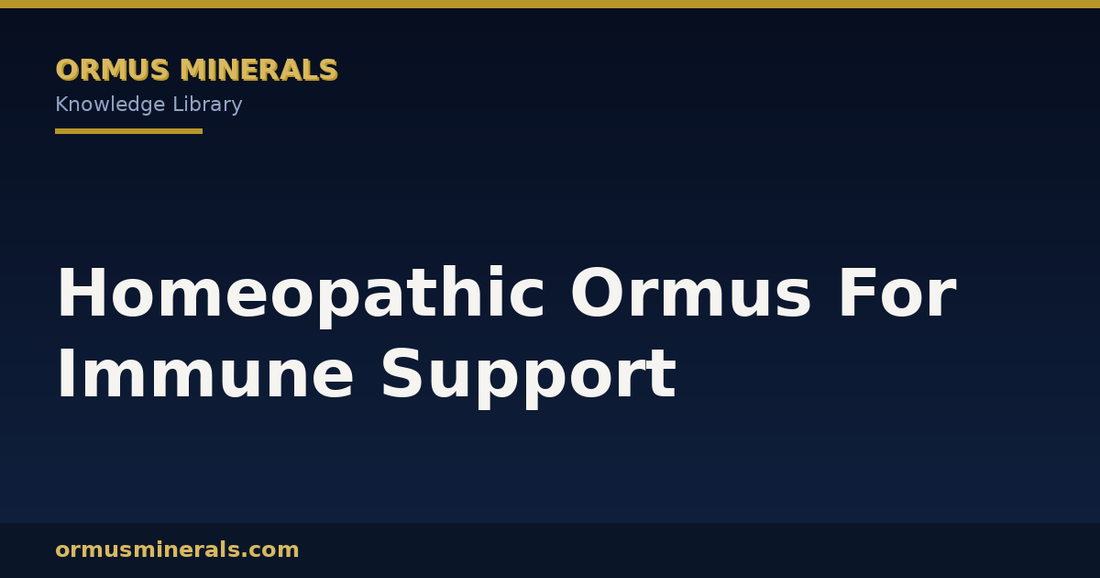 Homeopathic Ormus For Immune Support header graphic