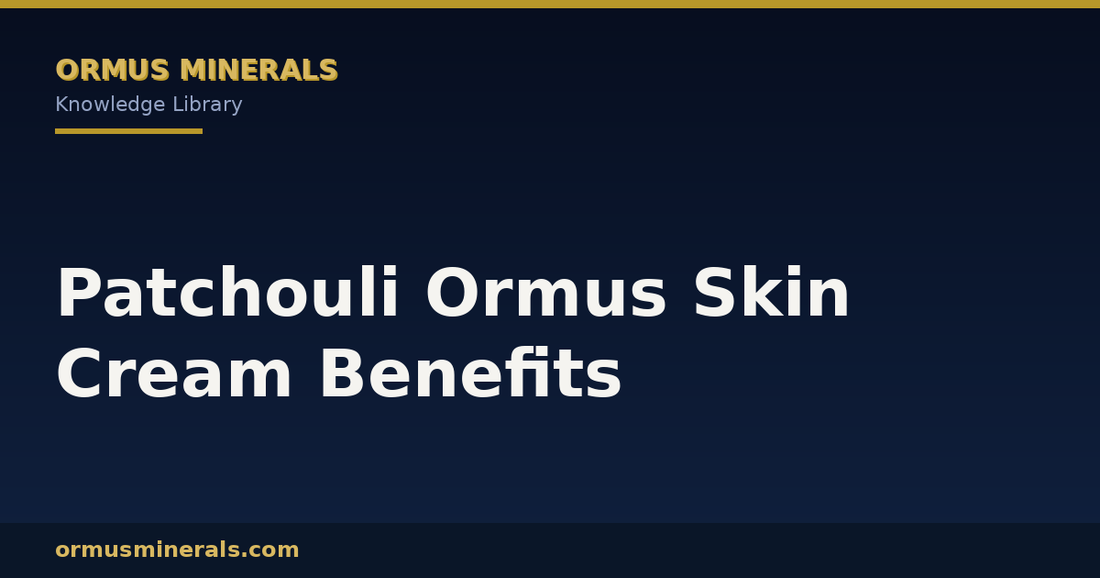 Patchouli Ormus Skin Cream Benefits header graphic