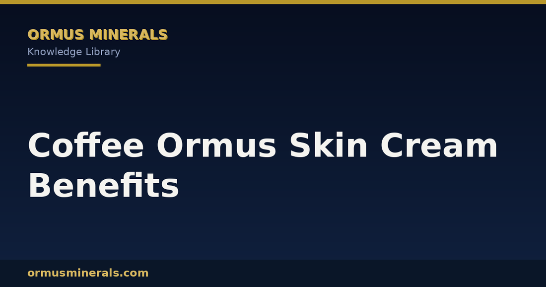 Coffee Ormus Skin Cream Benefits header graphic