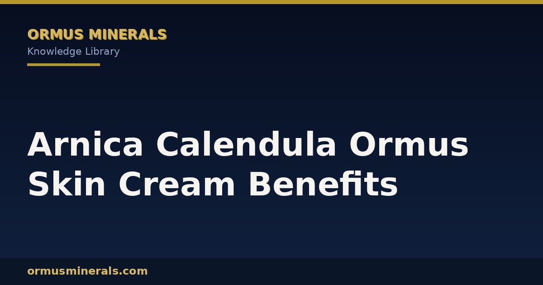 Arnica Calendula Ormus Skin Cream Benefits header graphic