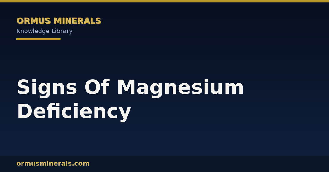 Signs Of Magnesium Deficiency header graphic