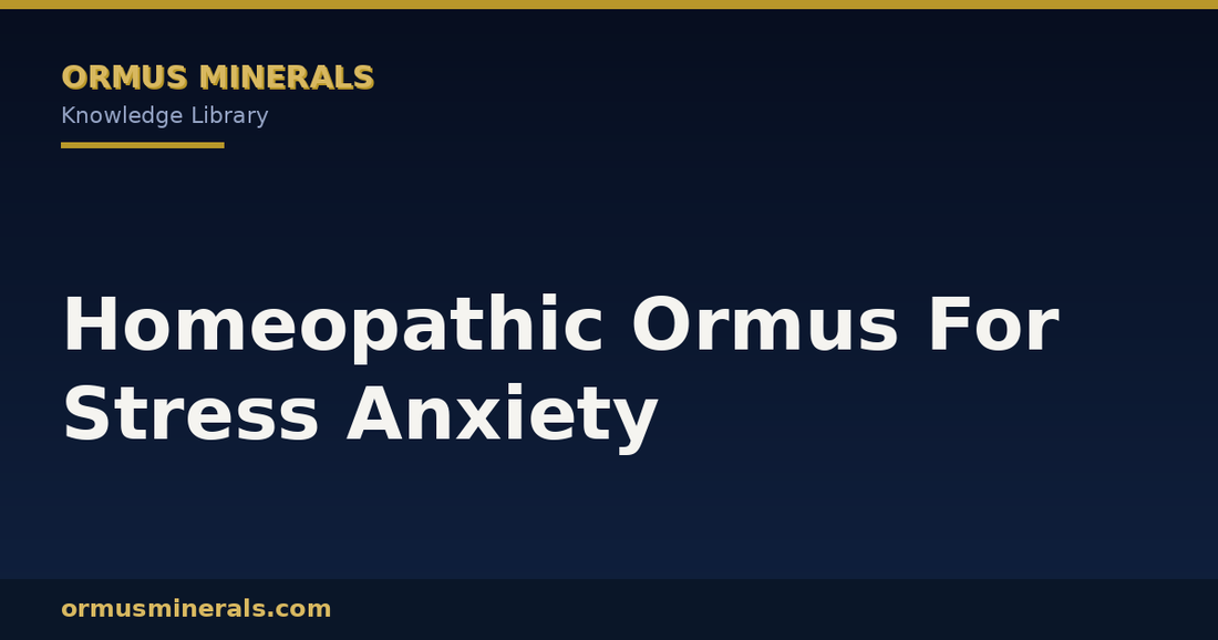 Homeopathic Ormus For Stress Anxiety header graphic