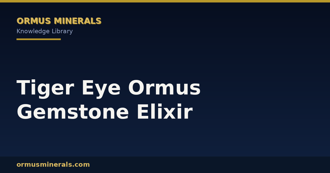 Tiger Eye Ormus Gemstone Elixir header graphic
