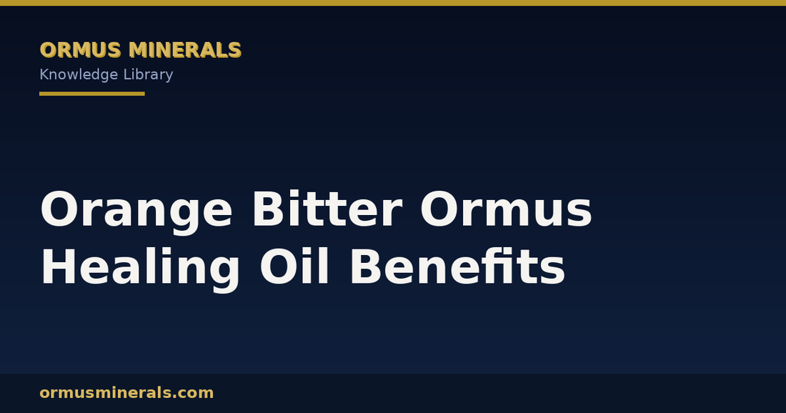 Orange Bitter Ormus Healing Oil Benefits header graphic