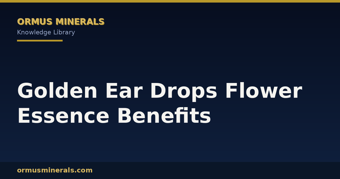 Golden Ear Drops Flower Essence Benefits header graphic