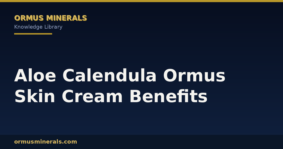 Aloe Calendula Ormus Skin Cream Benefits header graphic