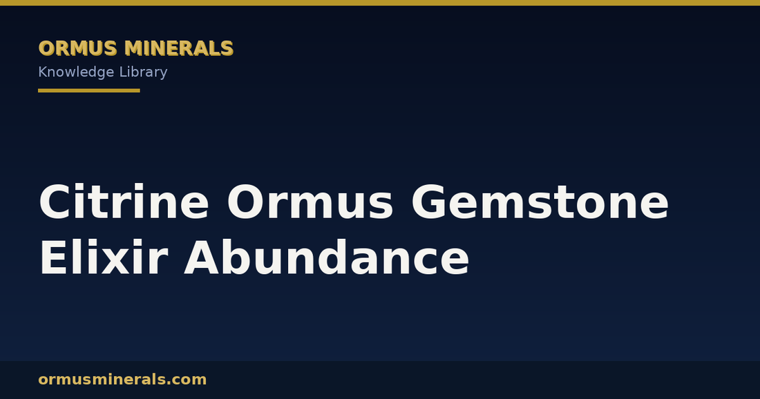 Citrine Ormus Gemstone Elixir Abundance header graphic