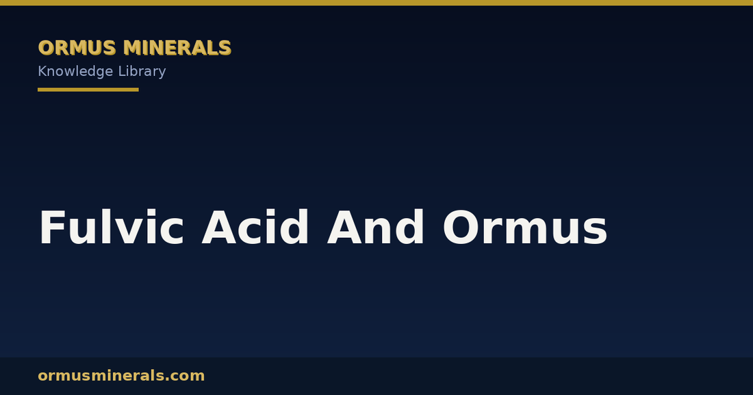 Fulvic Acid And Ormus header graphic
