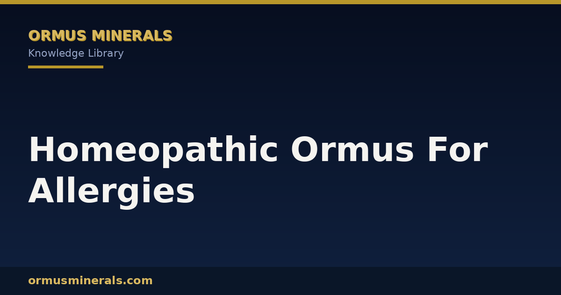 Homeopathic Ormus For Allergies header graphic