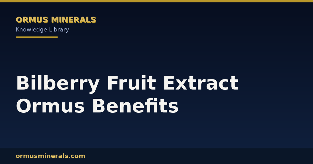 Bilberry Fruit Extract Ormus Benefits header graphic